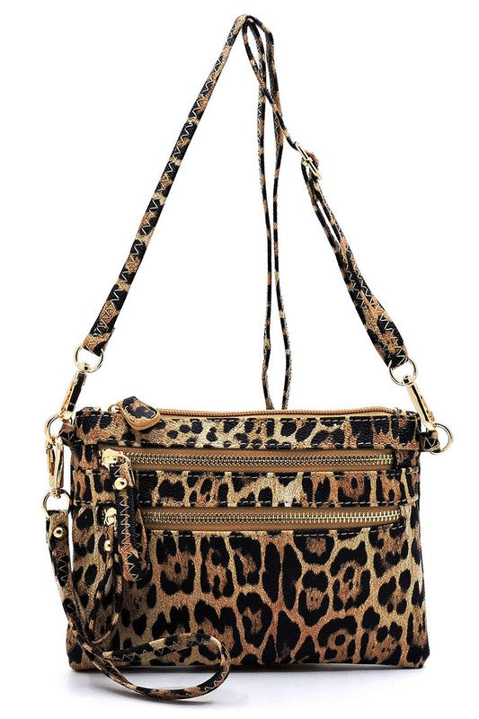 Leopard Clutch & Cross Body Bag